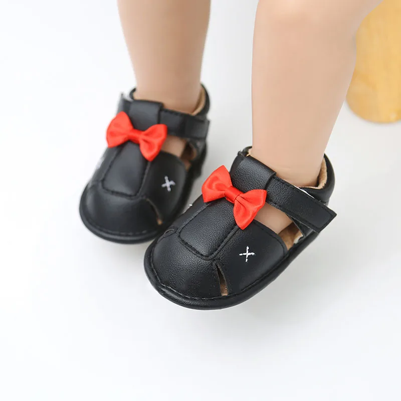 

Spring And Summer Gentleman Bow Shoes Baby Girls Solid Color Breathable Princess Toddler Shoes Infant Soft Outing Shoes