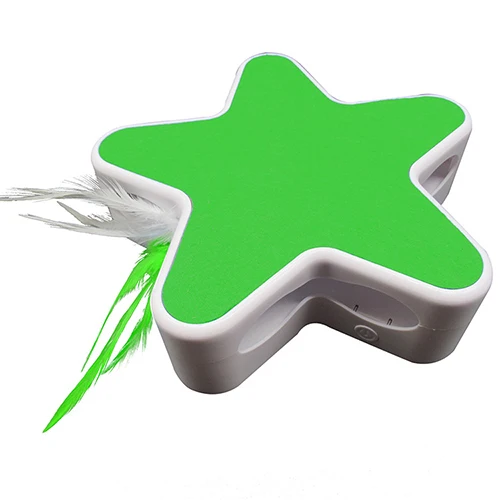 green Игрушка для кошек, игрушка для домашних животных, игрушка в виде пентаграммы, устройство для когтеточки для кошек, забавные игрушки для кошек, перьевые игрушки для кошек, острые когти, товары для домашних животных - Цвет: green