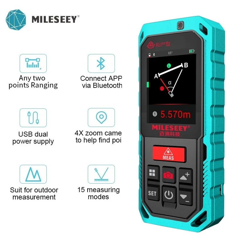 

Mileseey S20 Bluetooth лазерный дальномер 60/80/100 м