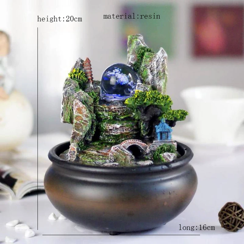 Каучуковый хрустальный шар 110/220 В прокрутка ландшафт водяной фонтан украшение