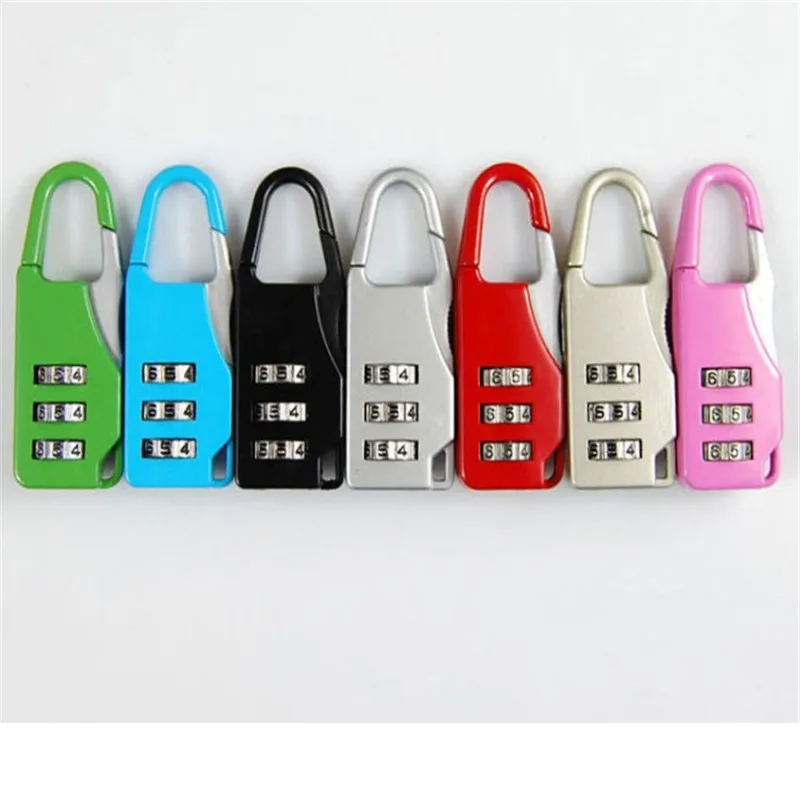 1pc 3 Dial Digit Password Combination Padlock Suitcase Luggage Metal Code Lock Mini Coded Keyed Anti-Theft Cupboard Cabinet |