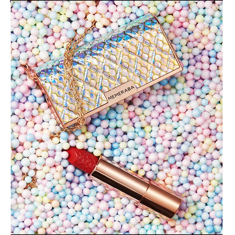 Помада для макияжа губ 3 цвета блестящая маленькая сумка бархатная матовая