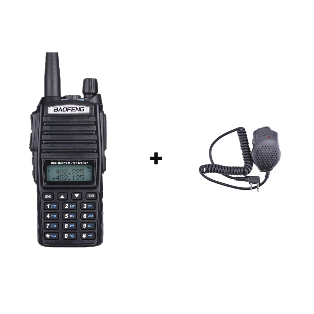1 radio add 1 mic Baofeng двухстороннее радио UV-82 рация 8 Вт 128 канал двухдиапазонный УКВ 136-174 МГц 400-520 МГц Портативный Baofeng UV82 радиоприемник - Цвет: 1 radio add 1 mic