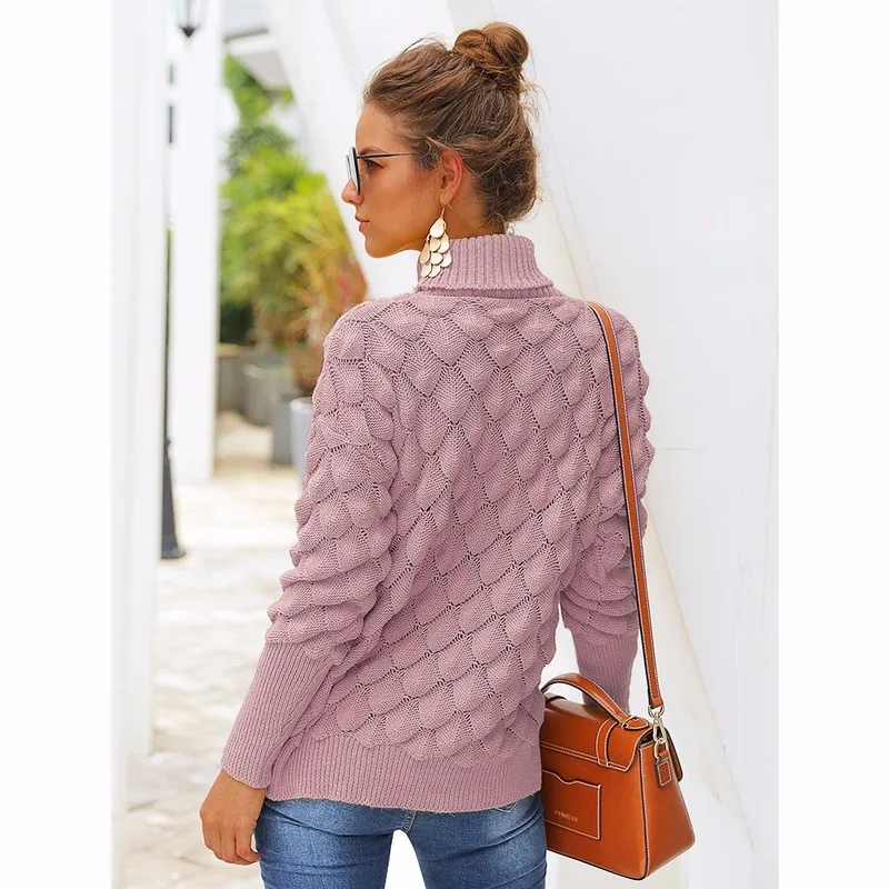 2019 Autumn Lady High Elastic Long Sleeve Tops Turtleneck Knitted Sweater Women Slim Sexy Tight Bottoming Pullovers | Женская одежда