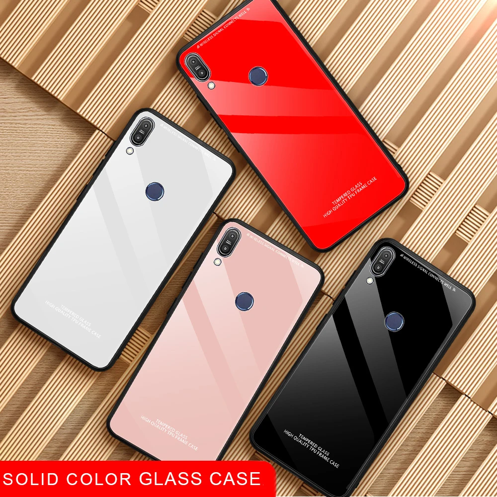 Роскошный закаленный стеклянный чехол для Asus Zenfone Max Pro M2 ZB633KL ZB631KL M1 ZB601KL ZB602K стеклянная зеркальная Капа Coque Funda Bag