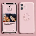 Силиконовый чехол с магнитным кольцом-держателем для iPhone 11 Pro Max XS X 7 8 6 Plus XR, задняя крышка автомобильного кронштейна iPhone 11 X, чехол для телефона с жидкостью