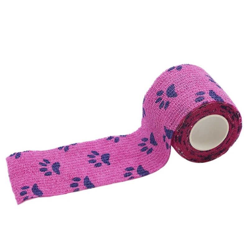 purple Аксессуары для тату, самоклеящаяся повязка, лента, ПЭТ, гибкая, с мультяшным принтом, для первой помощи, 5 см x 4,5 м - Цвет: purple
