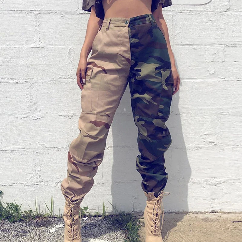Женские трендовые брюки карго два цвета в стиле Харадзюку для бега эстетические