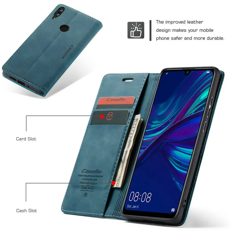 Чехол для Honor 10 Lite чехол Huawei защитный флип-чехол 360 дюйма Магнитный кошелек