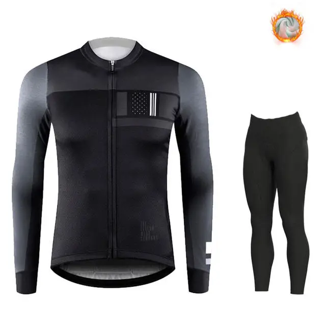 cycling jersey set 2 Зимний шерстяной костюм для велоспорта, мужской костюм для велоспорта, уличная спортивная одежда, форма для горного велосипеда, комплект для триатлона, гобайка - Цвет: cycling jersey set 2
