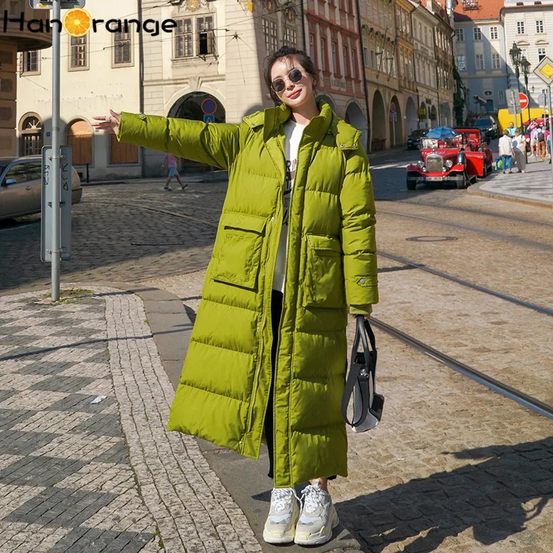 Зимние женские парки с хлопковой подкладкой длинное пальто большого размера до