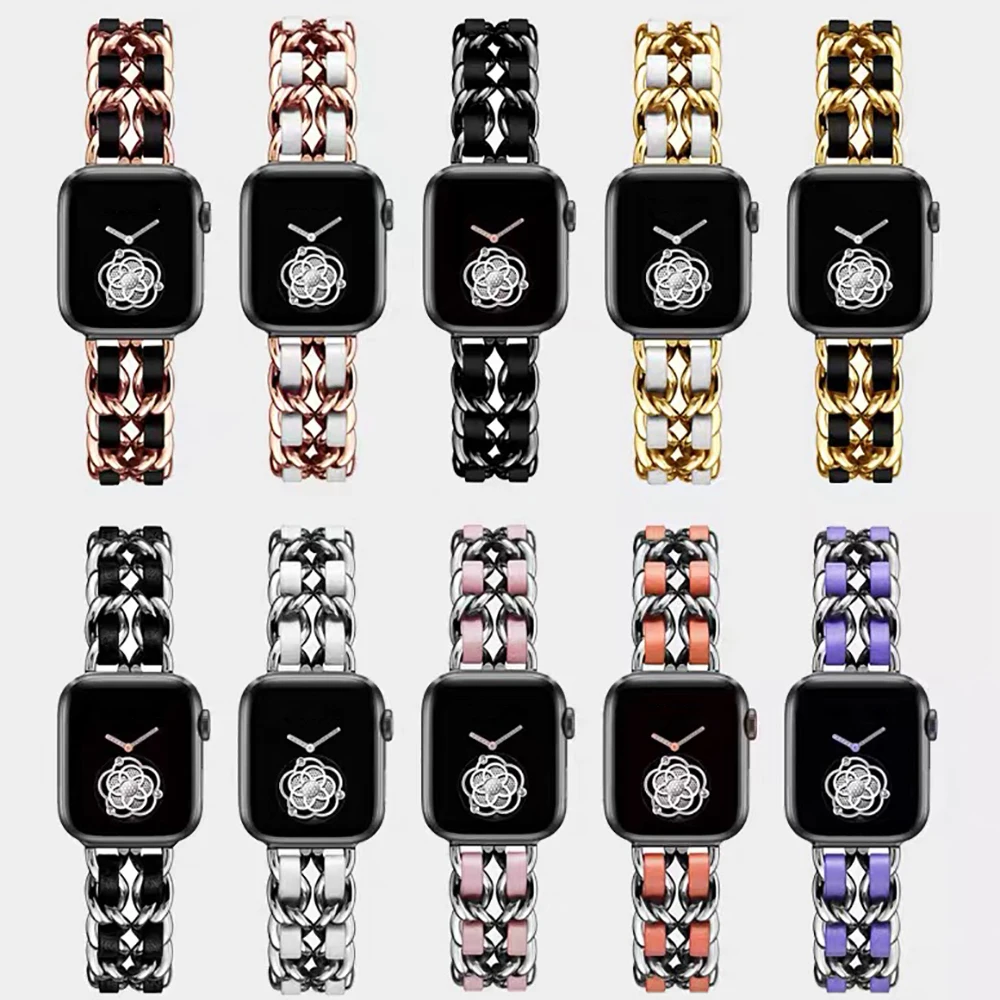 Ремешок из нержавеющей стали для Apple Watch 38 мм 42 плетеный браслет iWatch Series 2 3 4 5 40 44