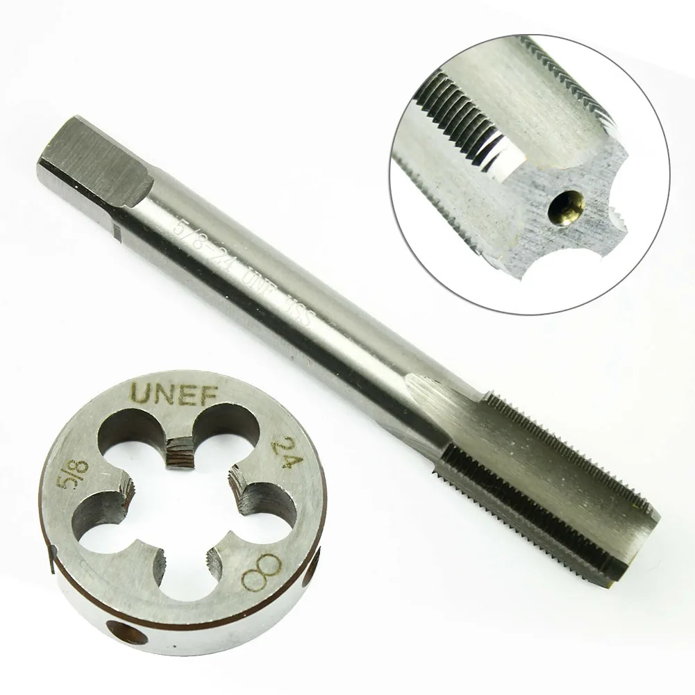 

5/8 Inch 24 Tap And Die Set UNF HSS Threading Gunsmithing 5/8Inch X 24 Manufacturing Metalworking Supplies Dies Threading Dies