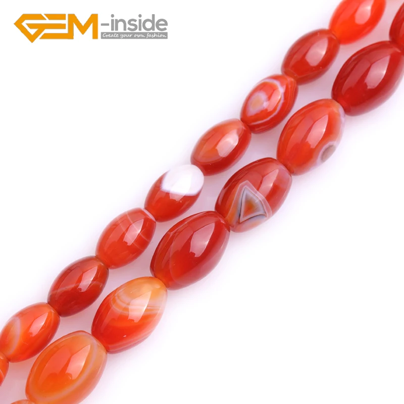 Olivary формы Sardonyx сердолика бусины натуральный камень Бусины DIY россыпью для