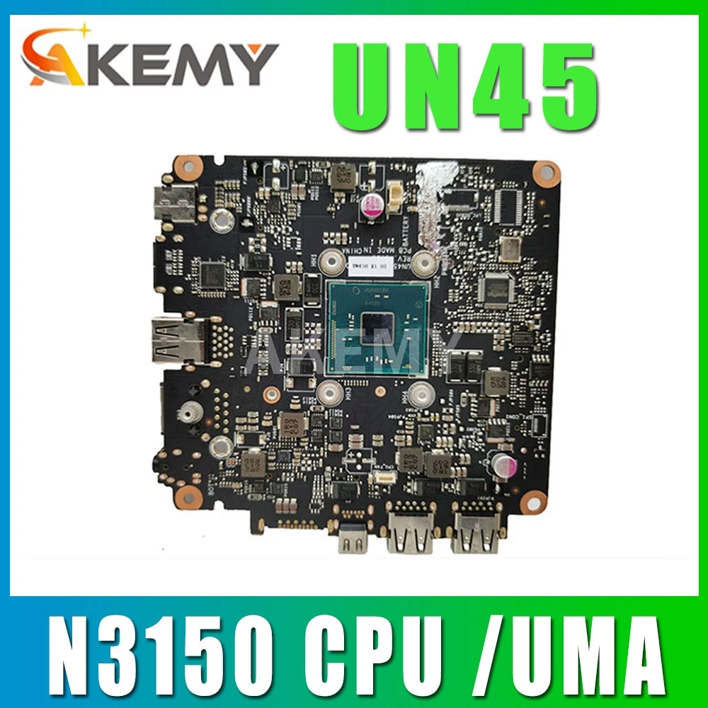 Akemy 90MS00L0-R04000 материнская плата для Asus VivoMini UN45 Mini Vivo PC компьютер Mainboard W / N3150 CPU UMA |