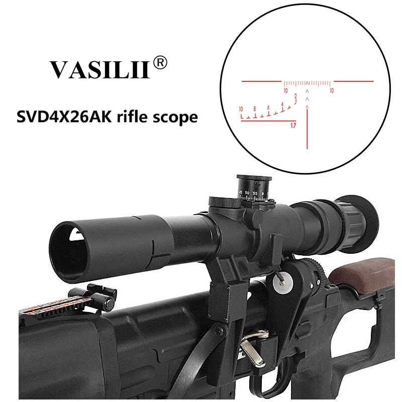 Оптический прицел Vasilii Optics Svd 4X26 рычаг для снайперской винтовки | Спорт и