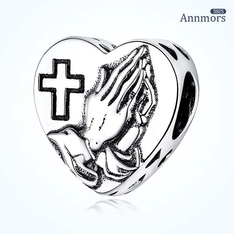 

Silver Plated Doctor with Folded Hands Charms for Prayer Fits Pandora Original Bracelet Charms Lucky for Doctors Nurses