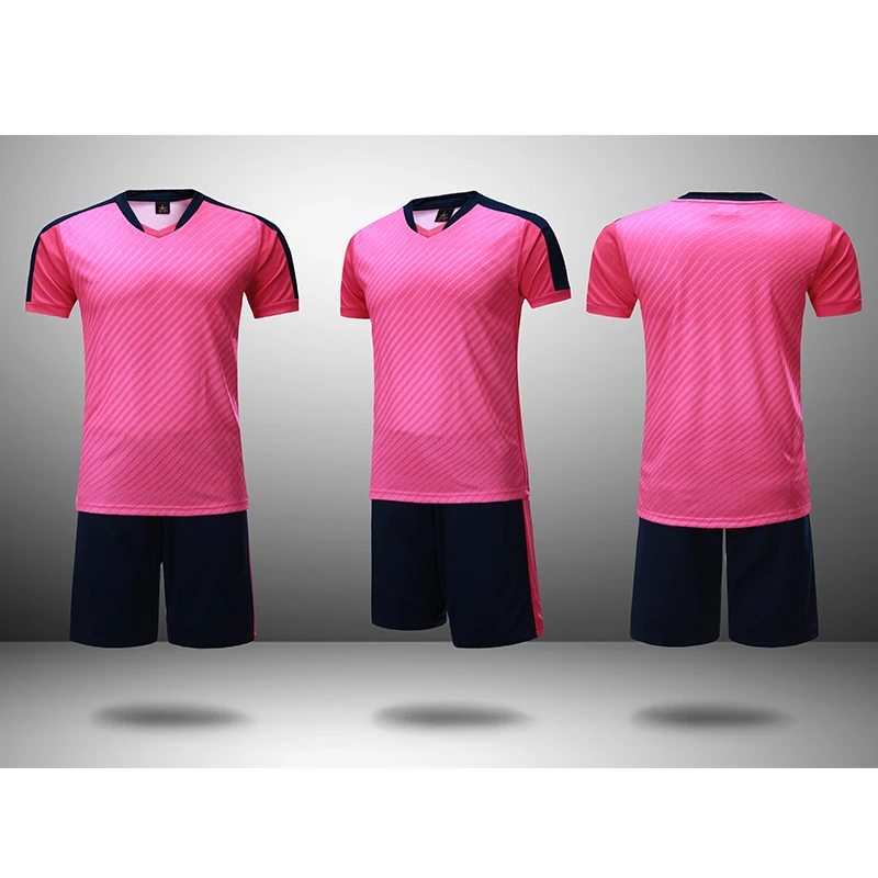 Набор мужских розовых футболок с коротким рукавом Футбольная форма для взрослых