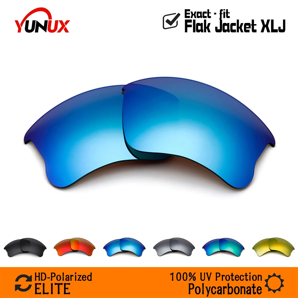 

YUNUX поляризованные аксессуары для Oakley Flak Jacket XLJ Glasses (Только Совместимые линзы)-только линзы