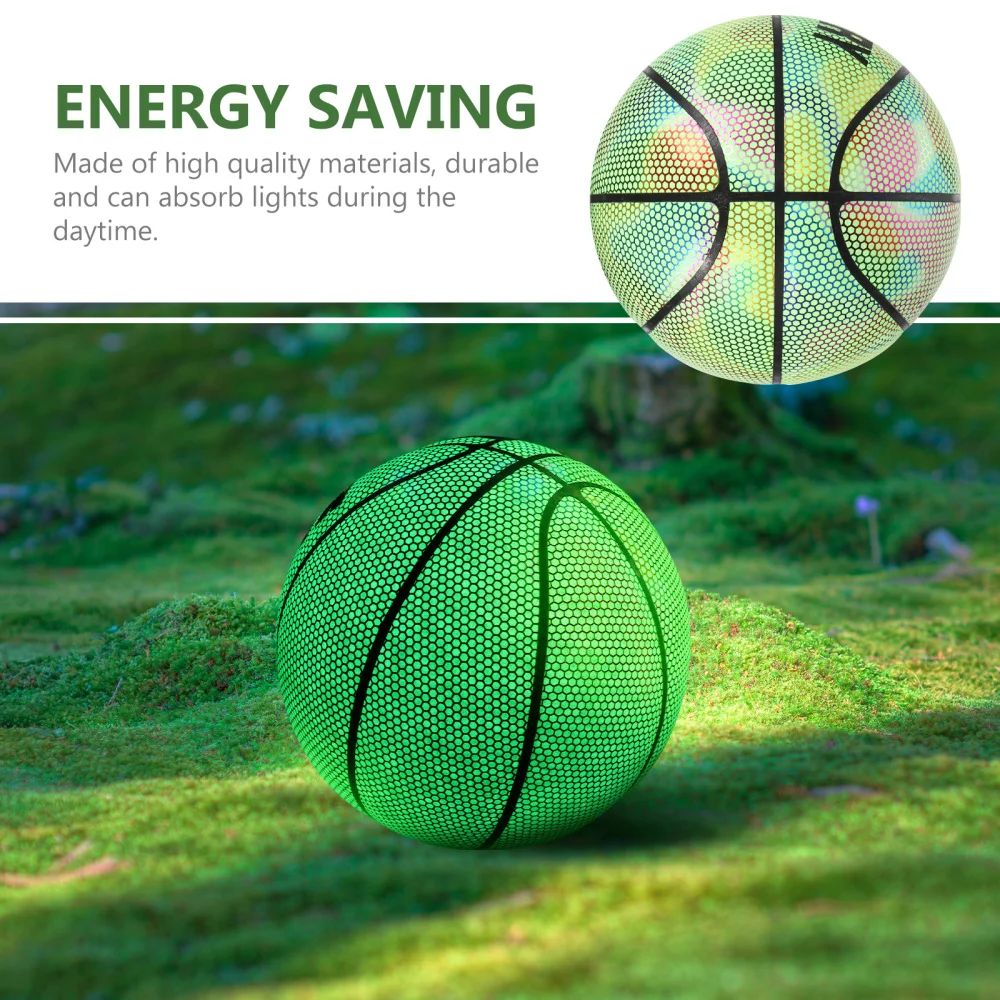

1pc Glow-in-the-dark Basketball Fluorescent PU Light Reflect Basketball