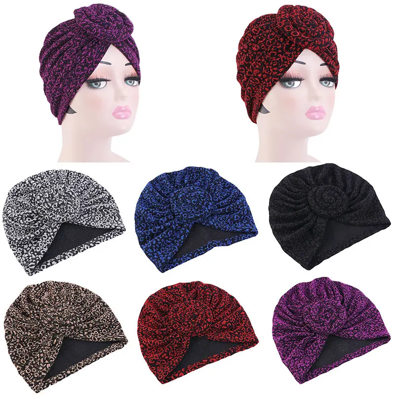 

Новый Головные уборы Шапки для женщин Твердые твист рюшами головные уборы, женские шапки шапочка при химиотерапии тюрбан Головные уборы Ша...