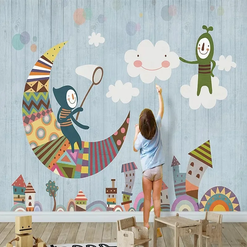 Большие настенные 3D обои на заказ Скандинавский современный мультяшный рисунок