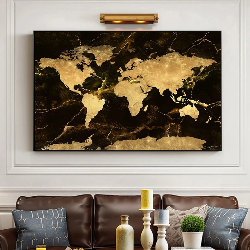 

17 Models Vintage World Maps Canvas Painting Printing Poster Wall Pictures For Living Room Modern Nordic Map Pictures Decor Art