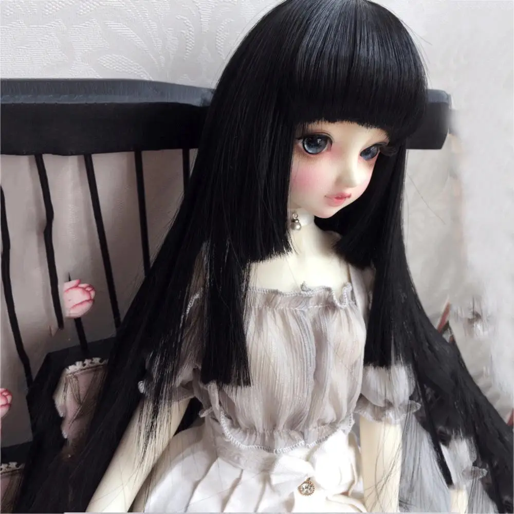Парик Allaosify для шарнирной куклы SD длинные прямые коричневые волосы 1/3 1/4 1/6 1/8