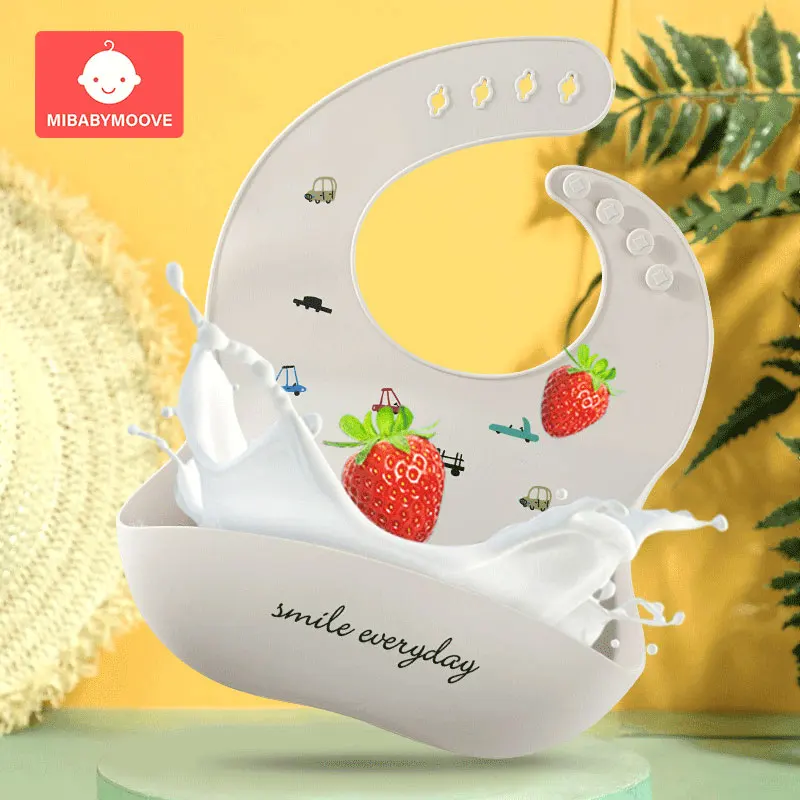 Baby Bibs Silicone Waterproof Breastplate Feeding Solid Cloth Bandana Infant Drooling Scarf Aprons Stuff For Newborns |