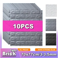 10pcs xpe foamed 3d brick sticker for living room kitchen tv wall bedroom decor 7077cm papel de pared self adhesive wallpapers