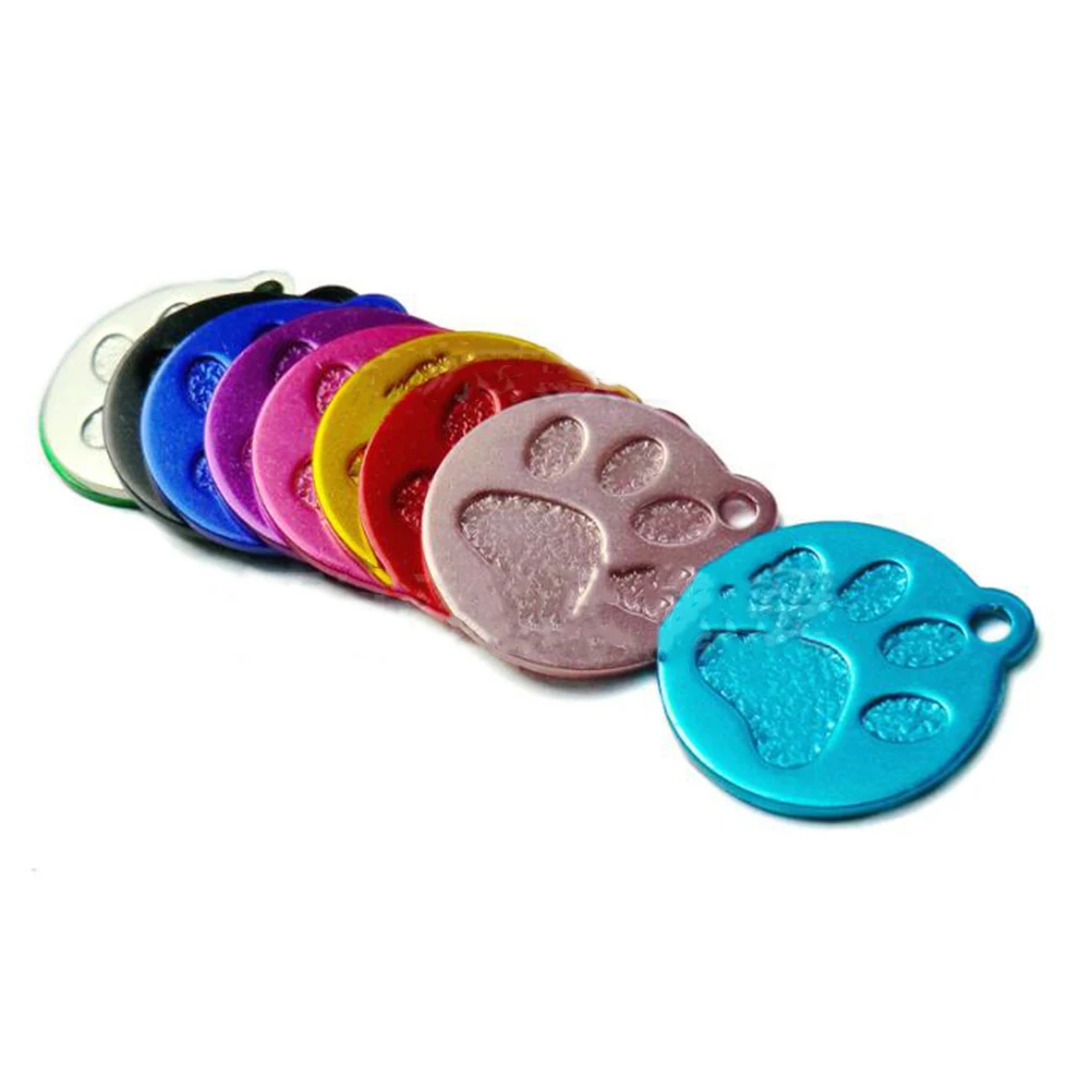 2019 популярные круглые бирки для удостоверения личности собаки с гравировкой