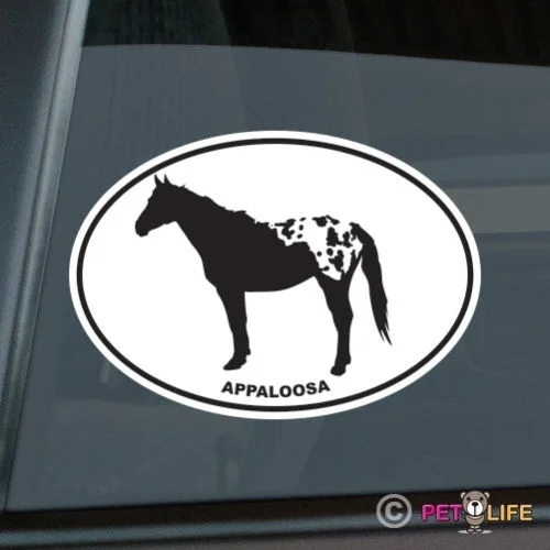 

Appaloosa Oval Sticker Die Cut Vinyl Ver 3 Stock Horse window decal