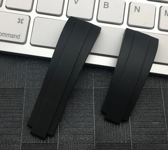 20mm blk strap 20 мм 21 мм натуральное Силиконовое резиновое кольцо для часов наивысшего качества ремешок для ролевых ремней Submariner Daytona GMT OYSTERFLEX Часы инструменты - Цвет ремешка: 20mm blk strap