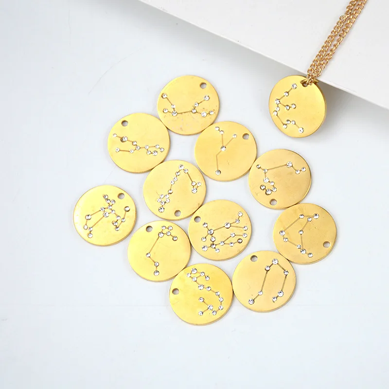Virgo 12 Созвездия круглый longNecklace Horoscope Астрология зодиака заявление ожерелье для