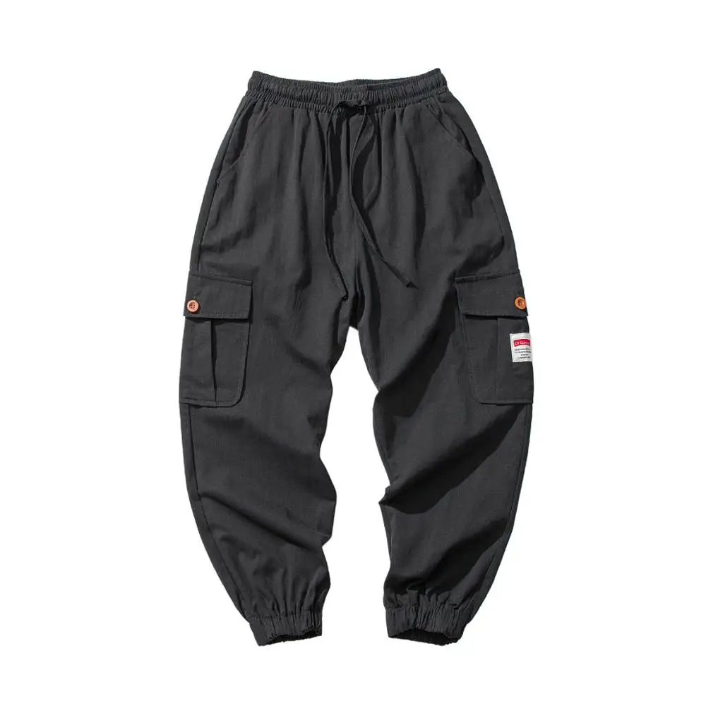 

Big Pockets Cotton Cargo Harem Joggers Pants Streetwear Casual Harajuku Hip Hop Sweatpants Fashion Male Military Trouser