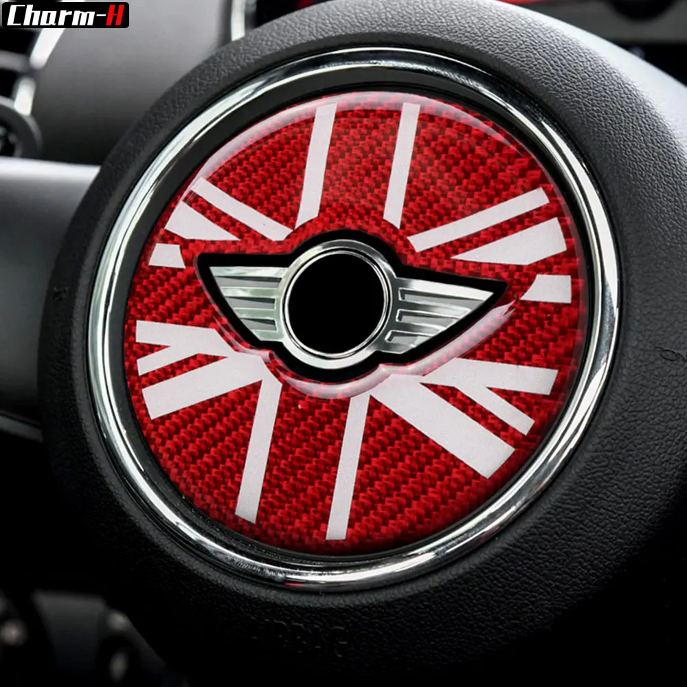 Крышка центра рулевого колеса из углеродного волокна для MINI Cooper F55 F56 Countryman