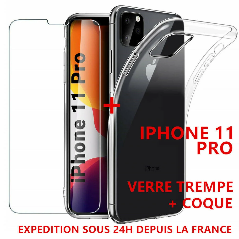 

Antichoc Coque For iPhone 11 Pro [5.8'] + Protection Ectan en Verre tremp