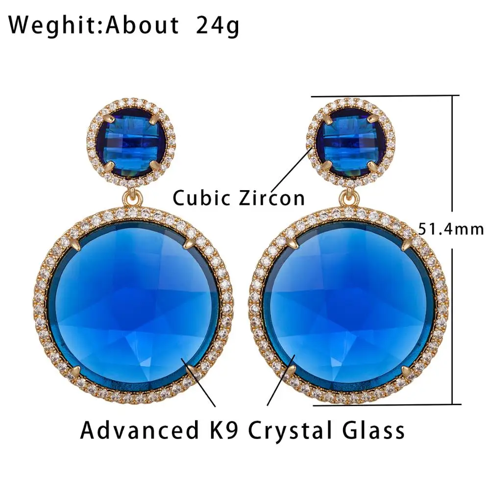 Горячая Распродажа круглые серьги золотые металлические кубический циркон