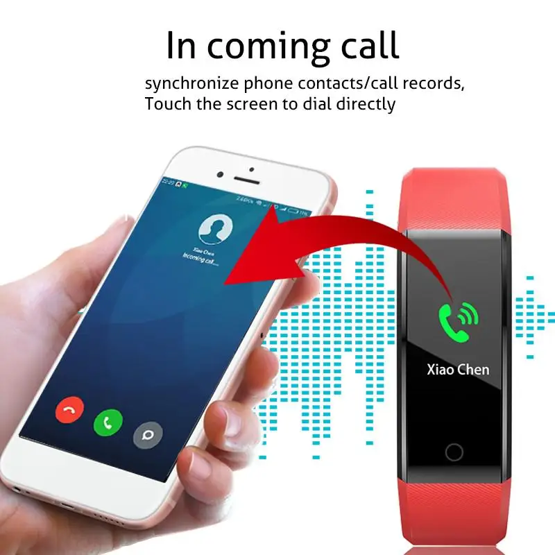 Водонепроницаемый спортивный смарт-браслет B05 экран Bluetooth фитнес-трекер для IOS