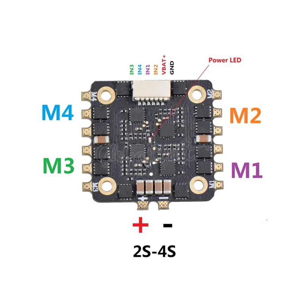 Mini 2-4S 4 в 1 25A ESC BLHeli_S плата контроллера скорости для mini flytower OPTO поддерживает Oneshot125 и