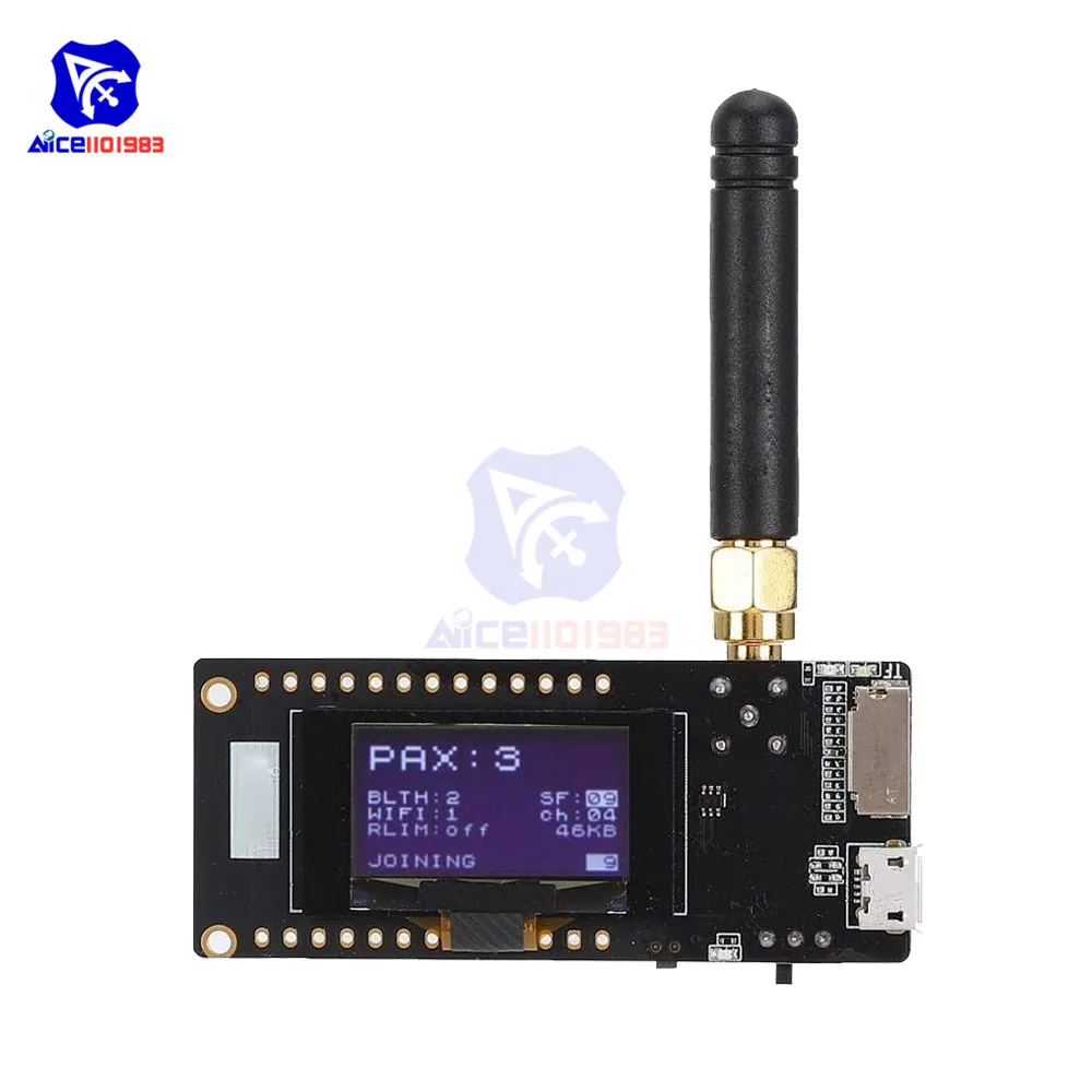 Антенна diymore LoRa32 V2.1 ESP32 0 96 дюйма OLED LCD SD карта SMA IP5306 WIFI Bluetooth модуль 868 МГц/915 МГц/433