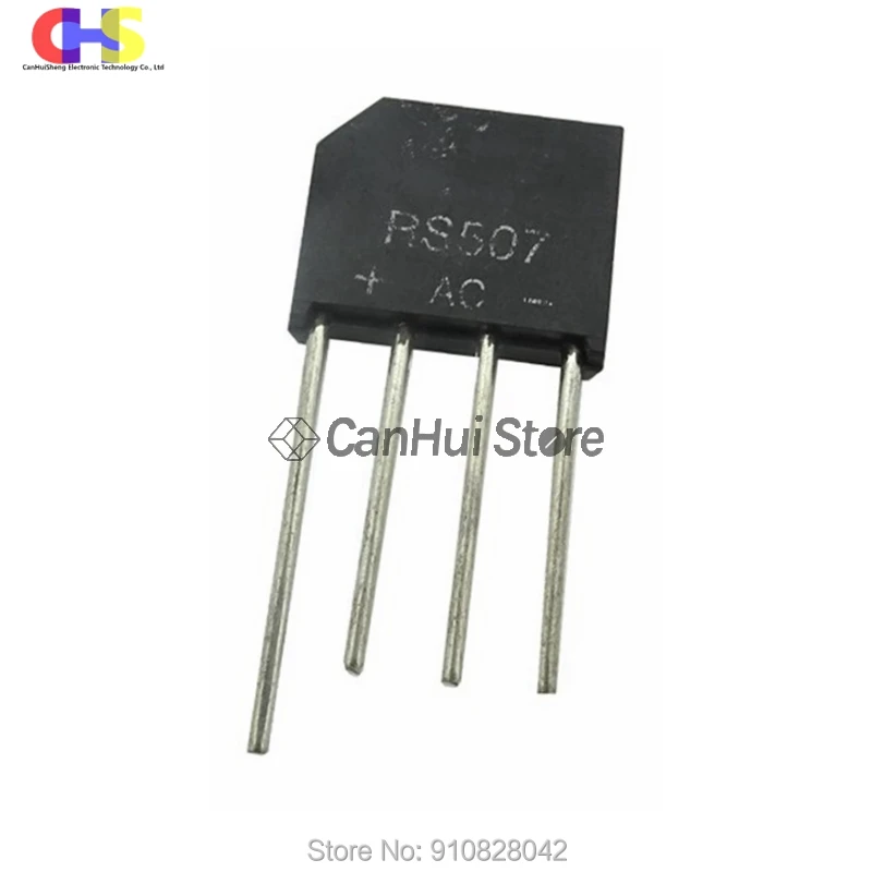 5PCS/LOT RS406 RS407 RS507 RS608 RS808 DIP4 Rectifier Bridge New Original In Stock | Integrated Circuits