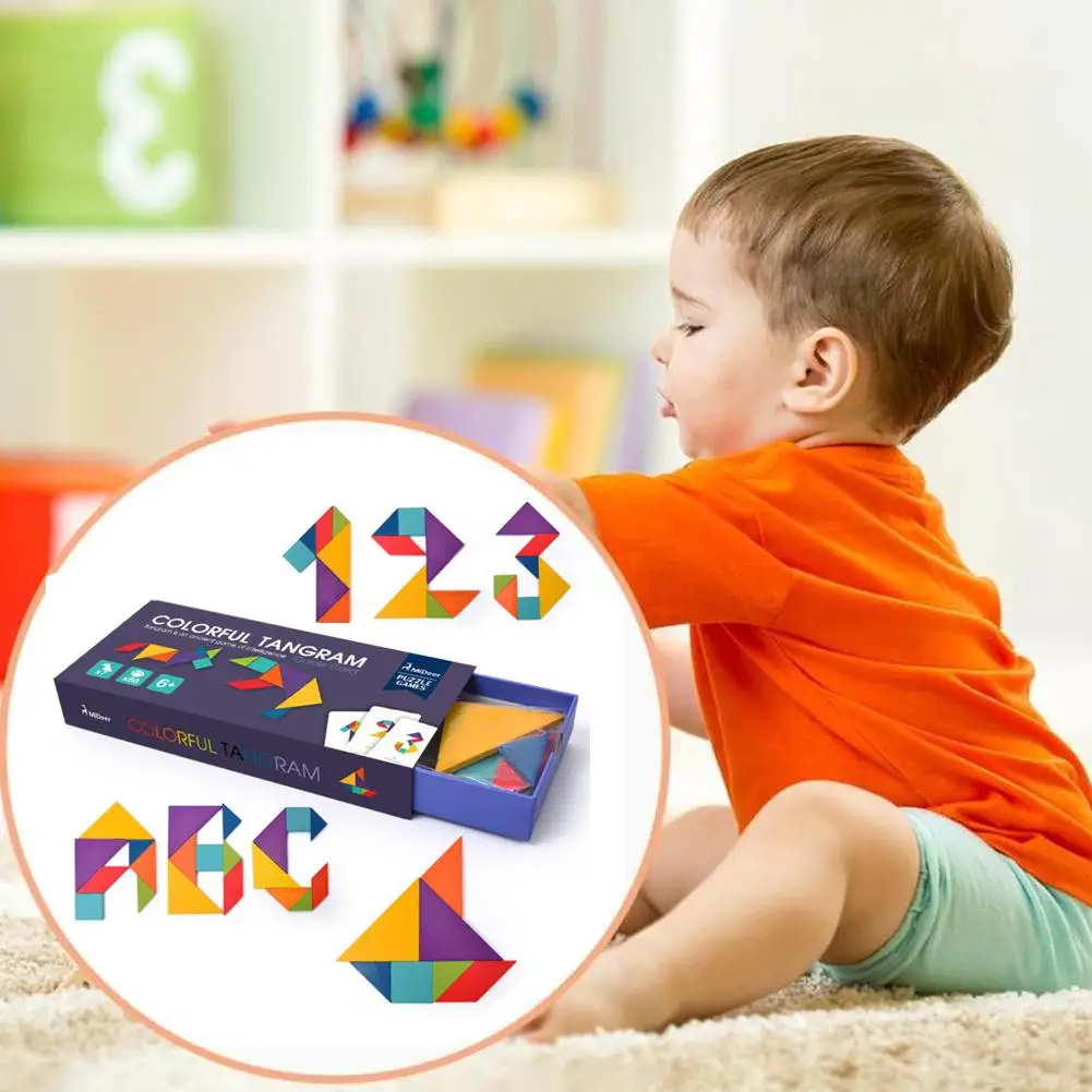 MiDeer Tangram деревянная головоломка Обучающие Развивающие игрушки для детей