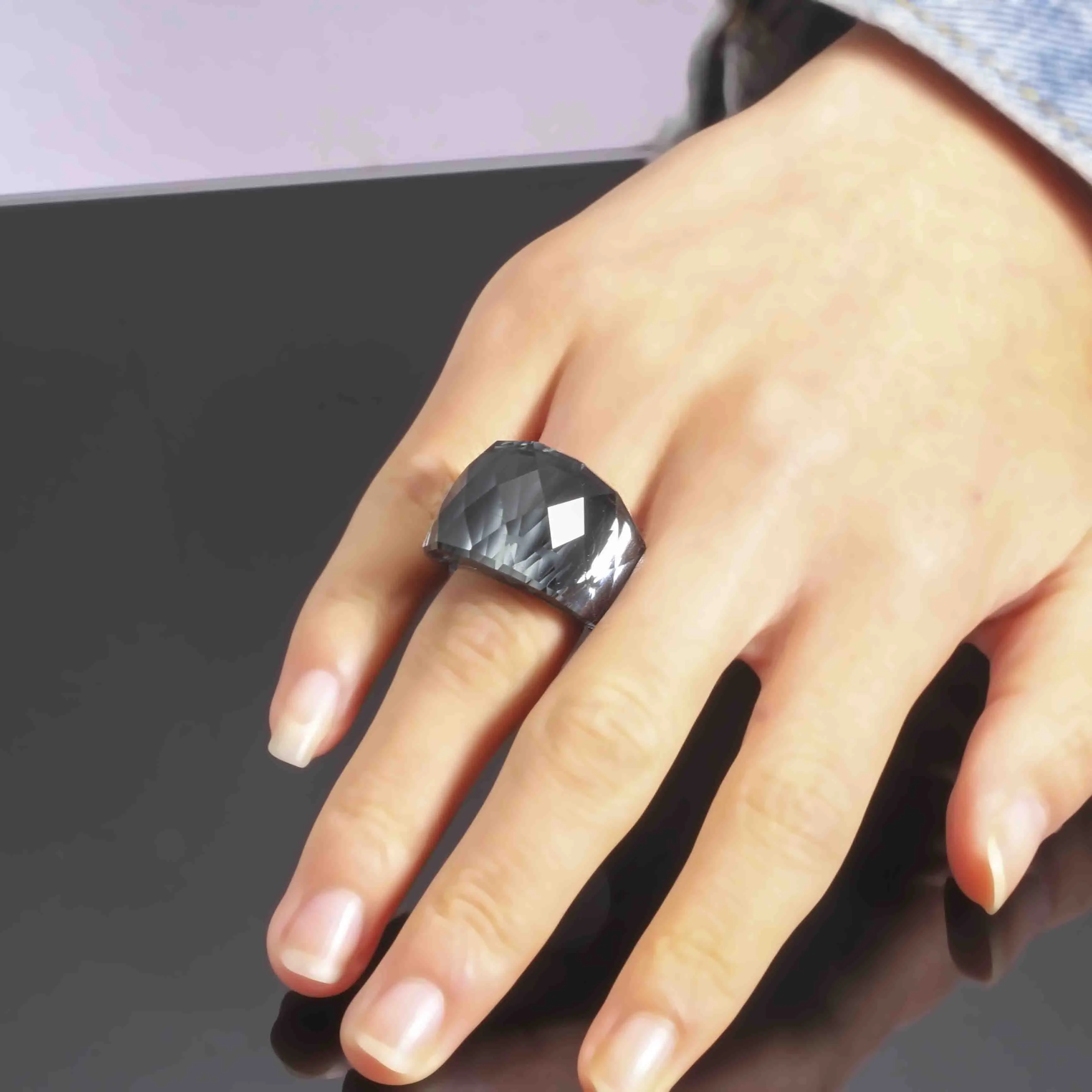 Модное женское роскошное Брендовое Ювелирное кольцо с большим кристаллом для