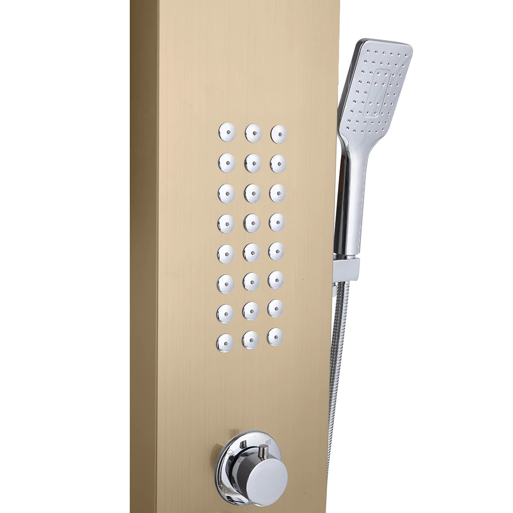 

Supplies 60 Inch Panel Shower Column Faucet Bath Faucet Body Massage System Jets For Home Hotel Hot Home Resort Split