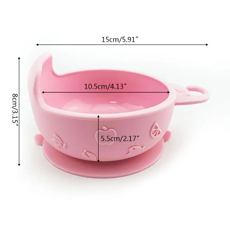 

Baby Elephant Shape Silicone Suction Cup Base Bowl Slip Resistant Learning Feeding Tableware Kids Sucker Dinnerware Wholesale
