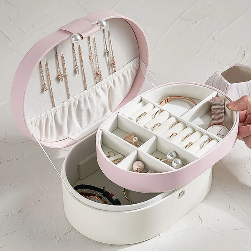 Новинка 2019 простая и красивая кожаная шкатулка для ювелирных изделий