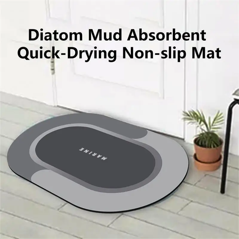 

60x40CM Absorbent bath Mat Napa Leather Diatom Mud Mat Bath Mat Quick-drying Bathroom Carpet Household Non-slip Floor Mat