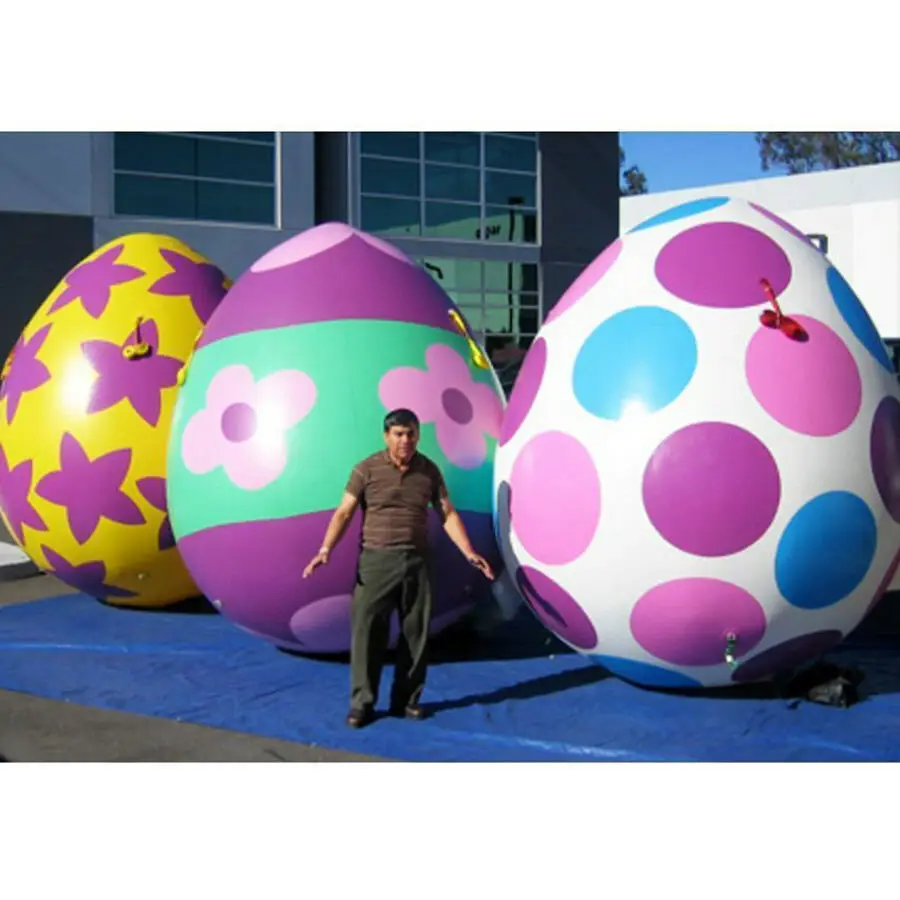 Гигантское красочное Надувное пасхальное яйцо 2 м вечерние ничное украшение в