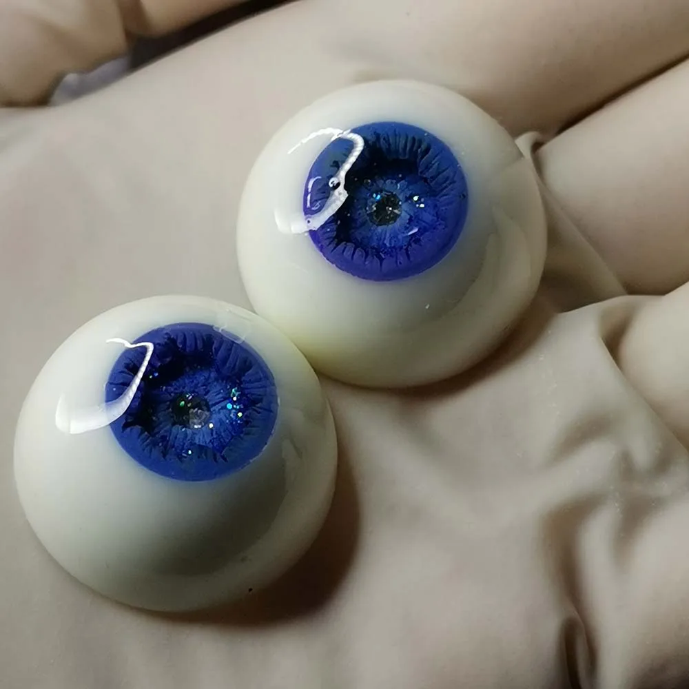 Глаза BJD из смолы 22 мм ручной работы Синие стразы для 1/3 bjd sd LUTS DOD MSD как DZ Dollfie глаза